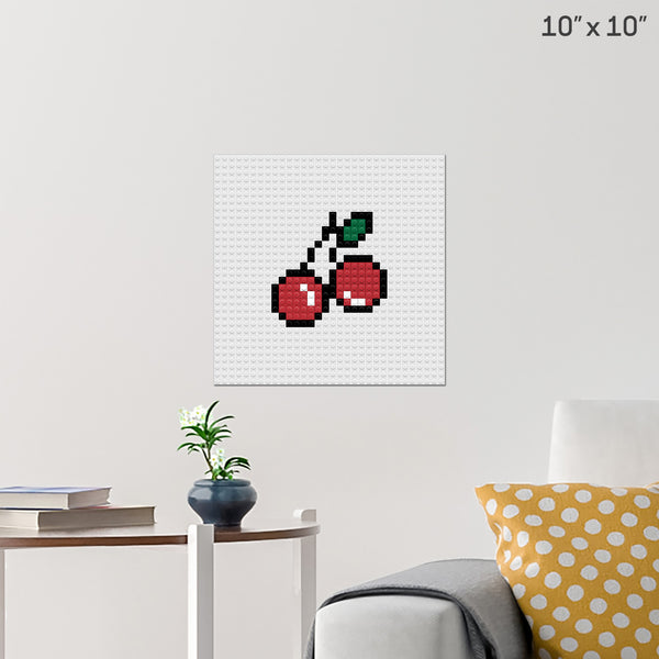 Cherry Fruit Brick Poster