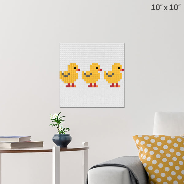 Chicks Brick Poster