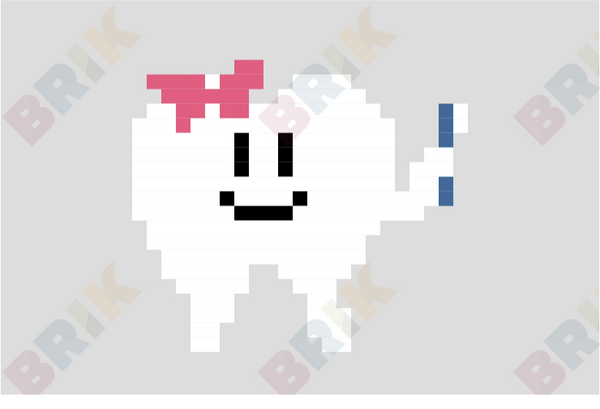 Children's Dental Health Month Pixel Art
