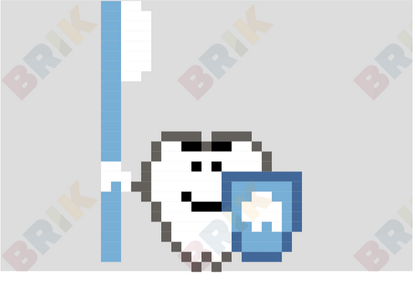 Children's Dental Health Month Pixel Art