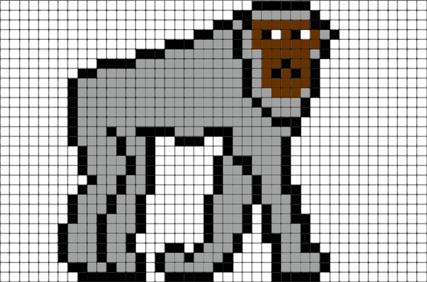 Chimpanzee Pixel Art