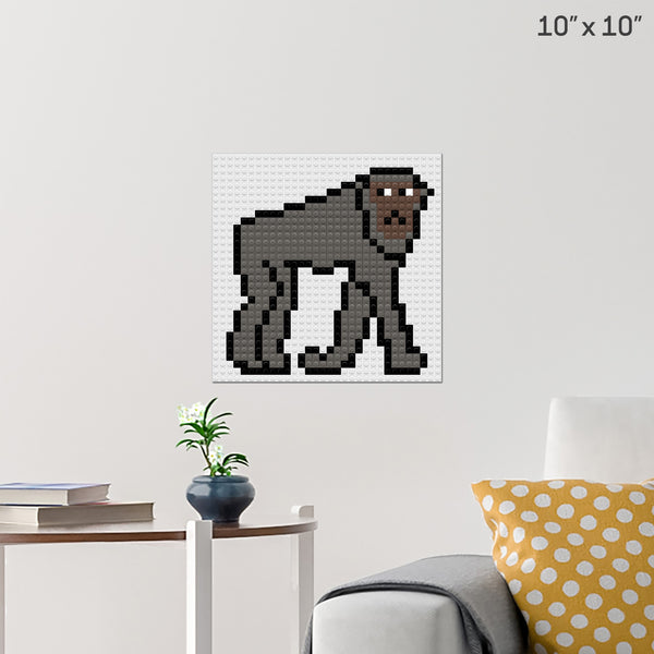 Chimpanzee Brick Poster