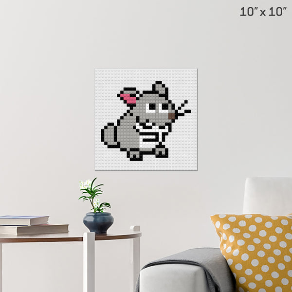 Chinchilla Brick Poster