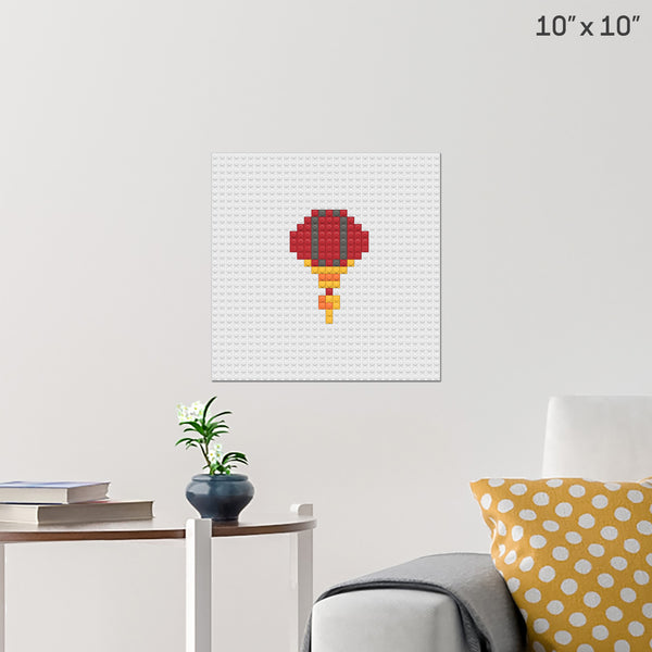 Chinese Lantern Brick Poster