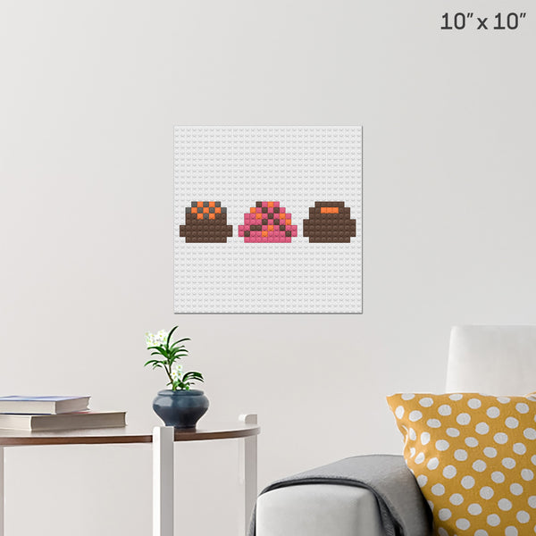 Chocolate Truffles Brick Poster