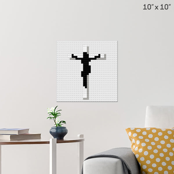 Christian Cross Brick Poster