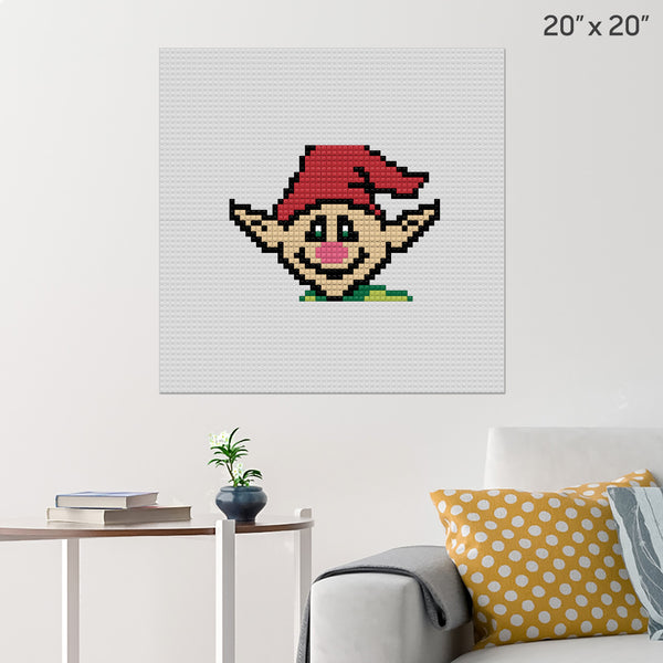 Christmas Elf Brick Poster
