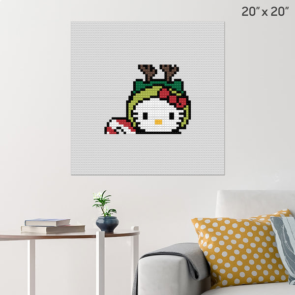 Christmas Kitty Brick Poster