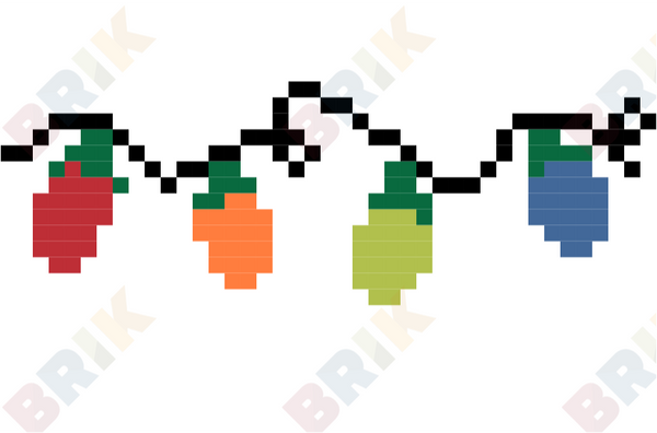 Christmas Lights Pixel Art