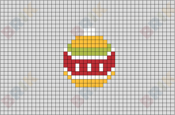 Christmas Ornaments Pixel Art