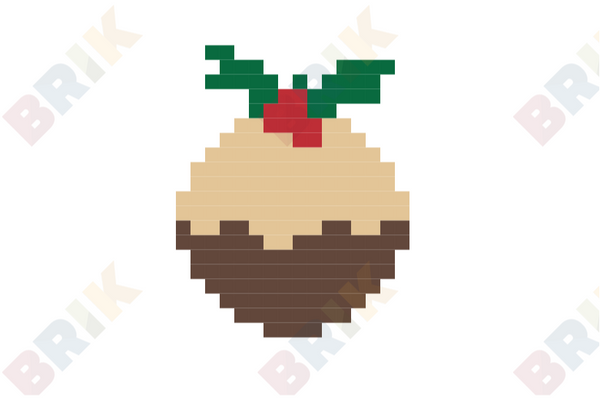 Christmas Pudding Pixel Art