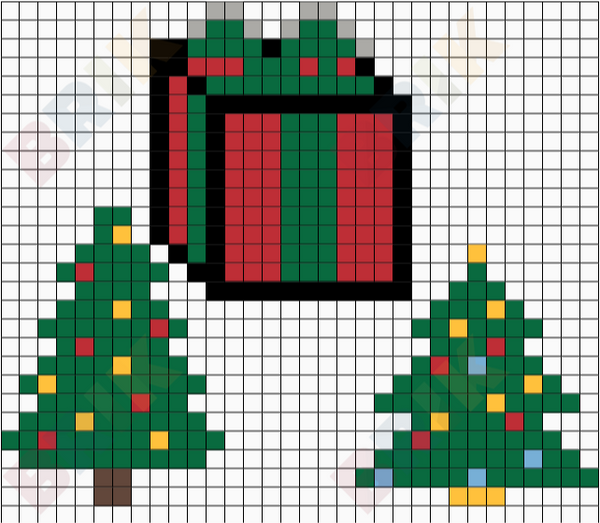 Christmas trees and gifts