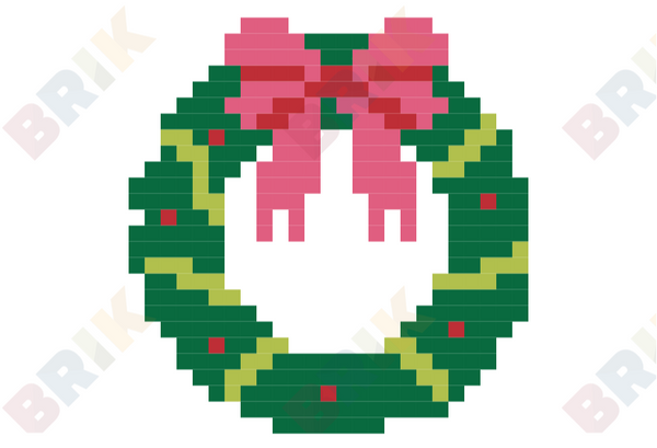 Christmas Wreaths Pixel Art
