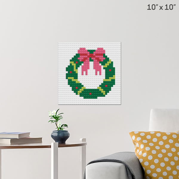 Christmas Wreaths Brick Poster