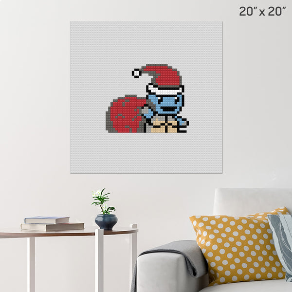 Chritmas Squirtle Brick Poster