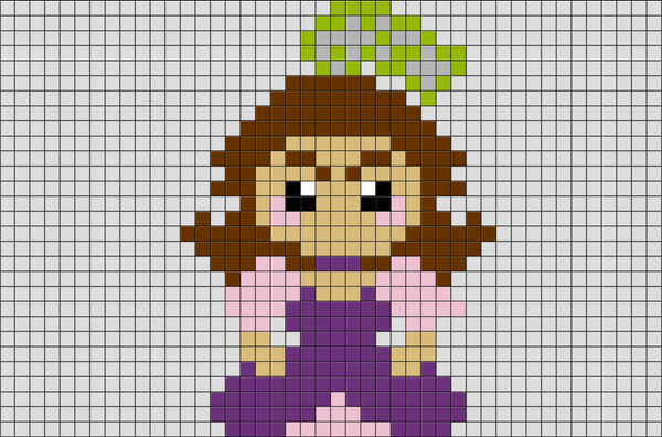 Cinderella Anastasia Pixel Art