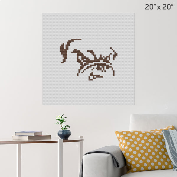 Cleveland Browns Pixel Art Wall Poster - Build Your Own with Bricks! - BRIK