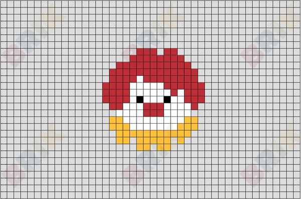 Clown Pixel Art