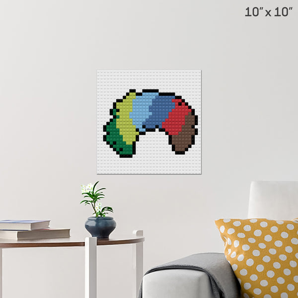 Clown Wig Brick Poster