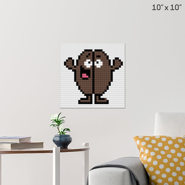 Coffee Bean Brick Poster