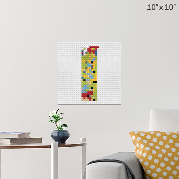 Color splash Brick Poster