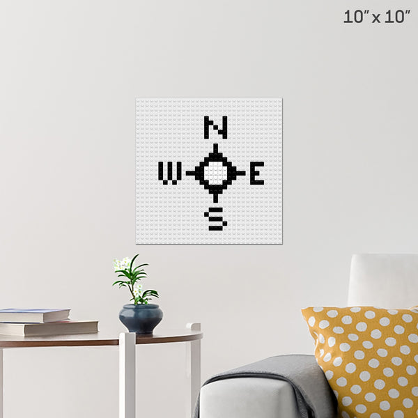 Compass Brick Poster