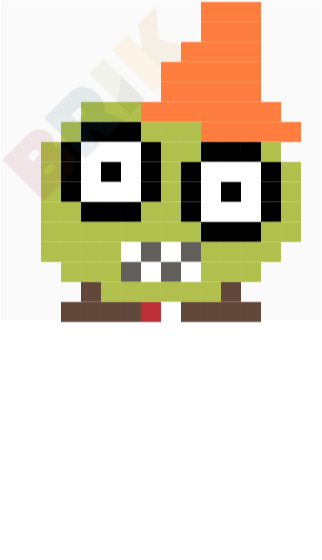 Conehead Zombie Pixel Art