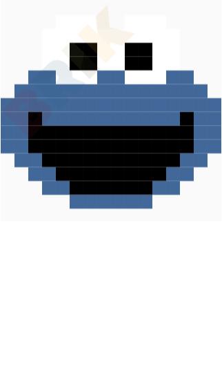 Cookie Monster Pixel Art