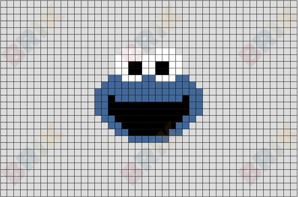 Cookie Monster Pixel Art