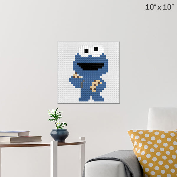 Cookie Monster Brick Poster