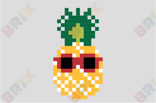 Cool Pineapple Pixel Art