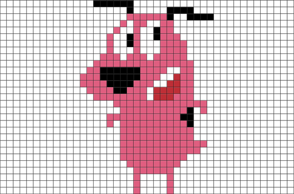 Courage The Cowardly Dog Pixel Art