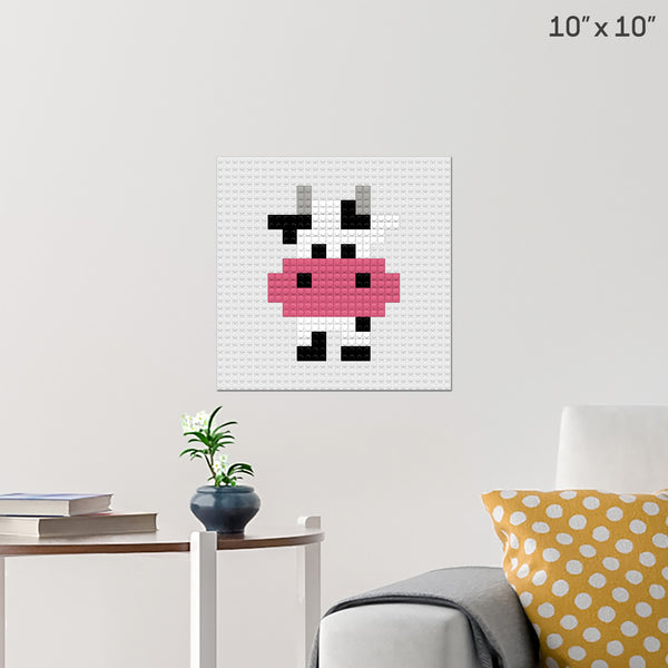 Cow Brick Poster