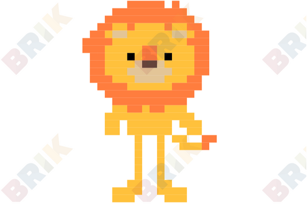 Cowardly Lion Pixel Art