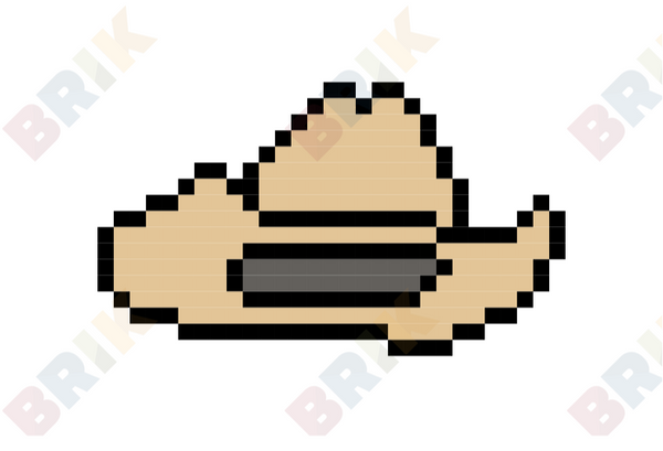 Cowboy Hat Pixel Art