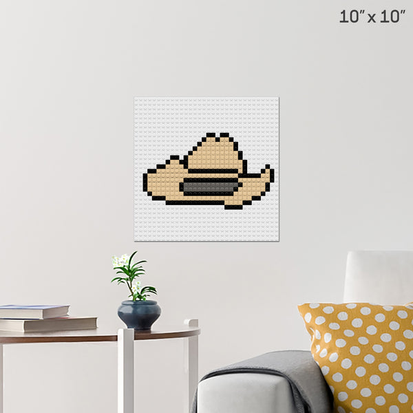 Cowboy Hat Brick Poster