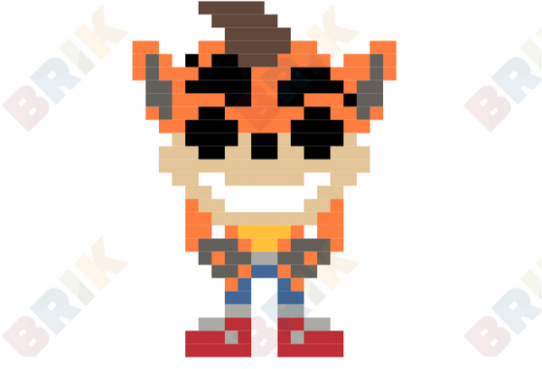 Crash Bandicoot Pixel Art