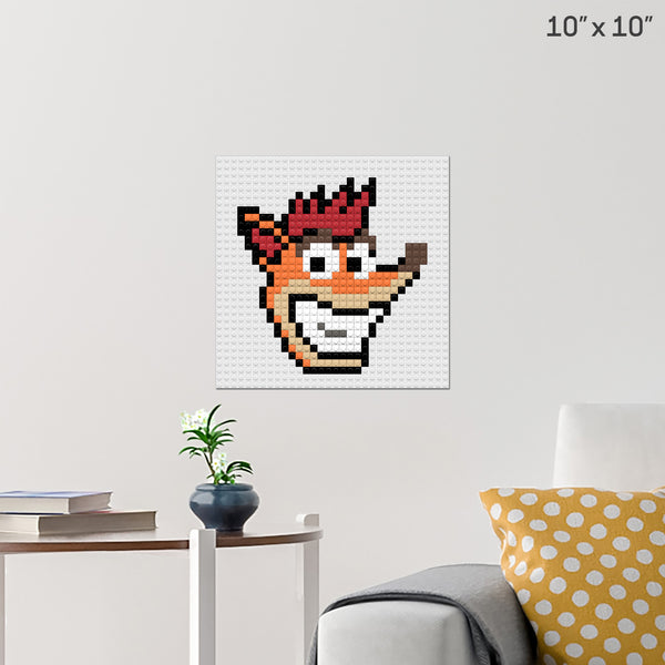Crash Bandicoot Brick Poster