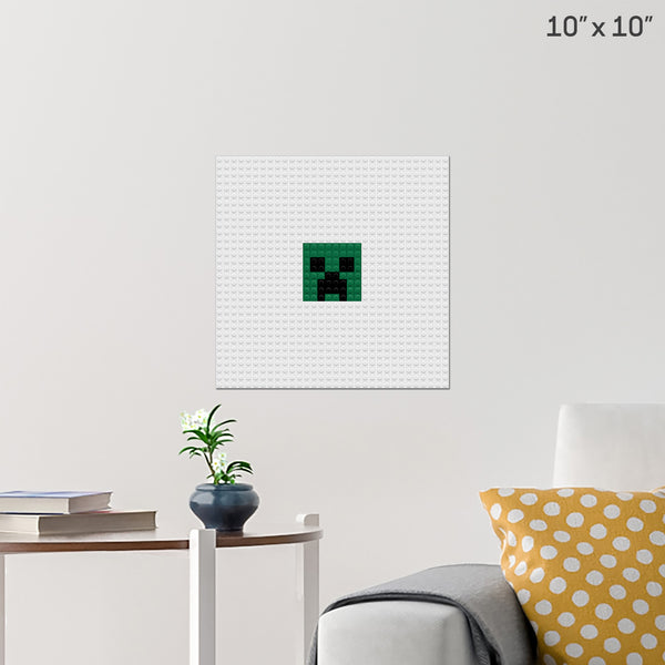Creeper Face Brick Poster