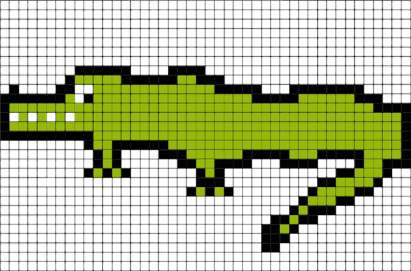 Crocodile Pixel Art