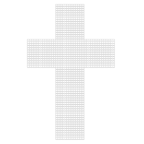 Cross 2 tiles by 2 tiles