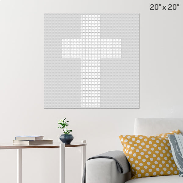 Cross 2 tiles by 2 tiles Brick Poster