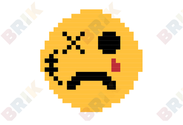 Crying Emoji Pixel Art