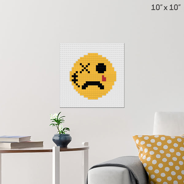 Crying Emoji Brick Poster