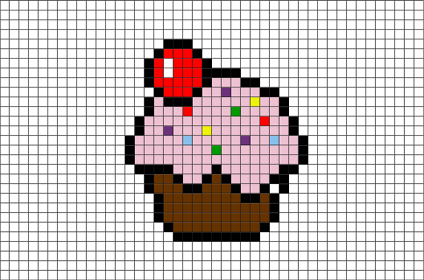 Cupcake Pixel Art