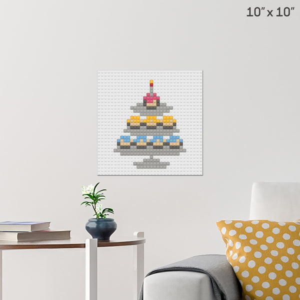 Cupcake Tower Brick Poster