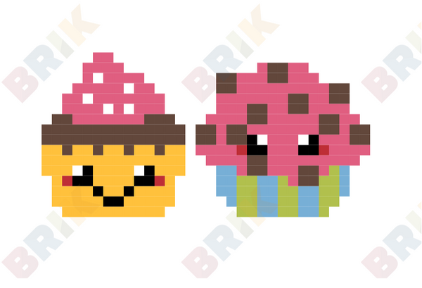Cupcakes Pixel Art