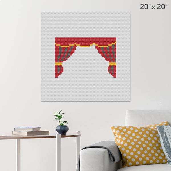 Curtain Brick Poster