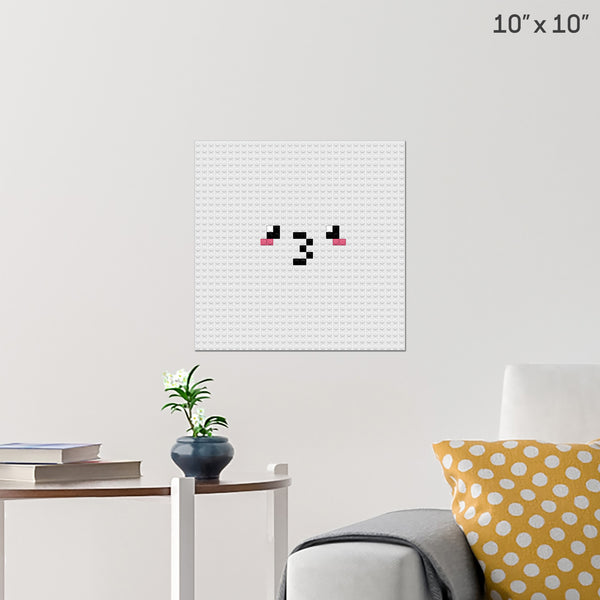 Cute Face Brick Poster