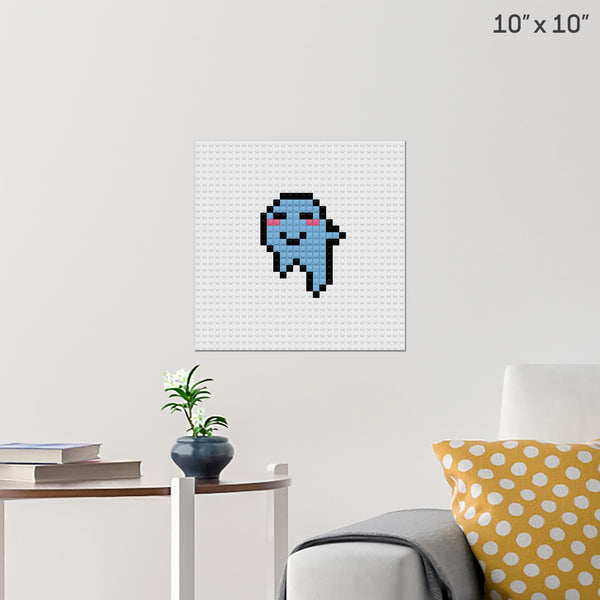 Cute Ghost Brick Poster